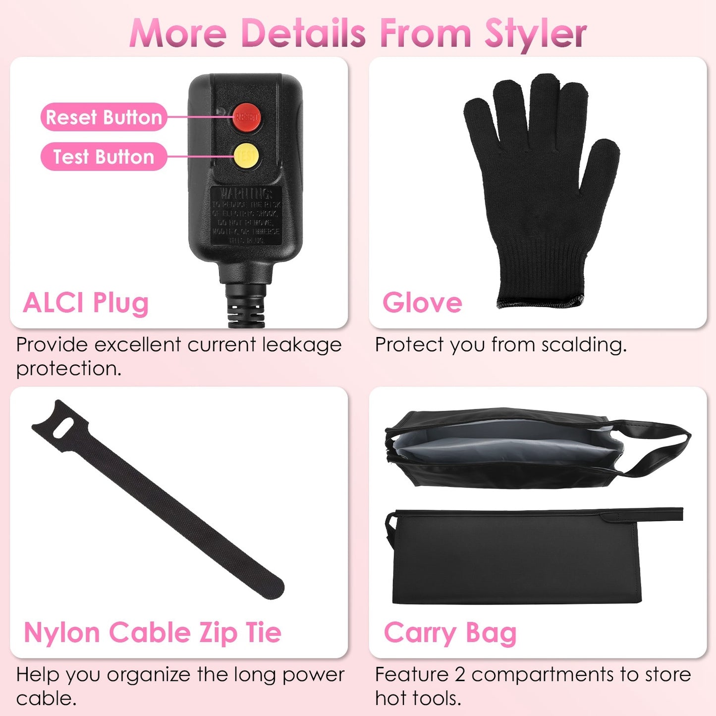 6 In 1 Hot Air Styler With 3 Temp Settings