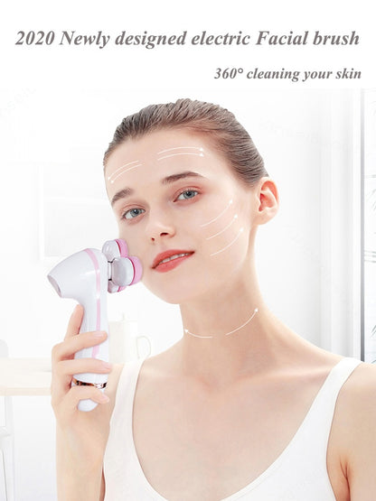 Pore cleaning electric face washer