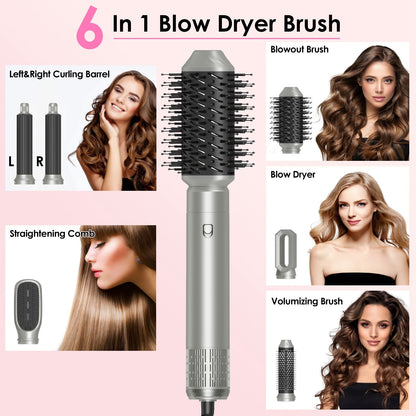 6 In 1 Hot Air Styler With 3 Temp Settings